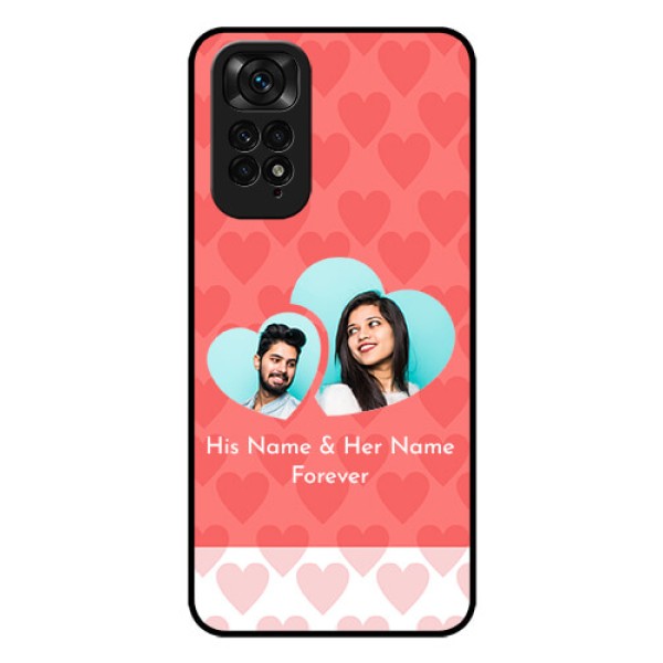 Redmi Note 11s Personalized Glass Phone Case - Couple Pic Upload Design Redmi Note 11s Personalized Glass Phone Case - Couple Pic Upload Design