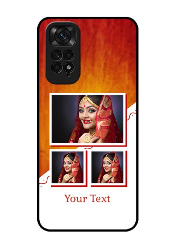 Redmi Note 11s Custom Glass Phone Case - Wedding Memories Design