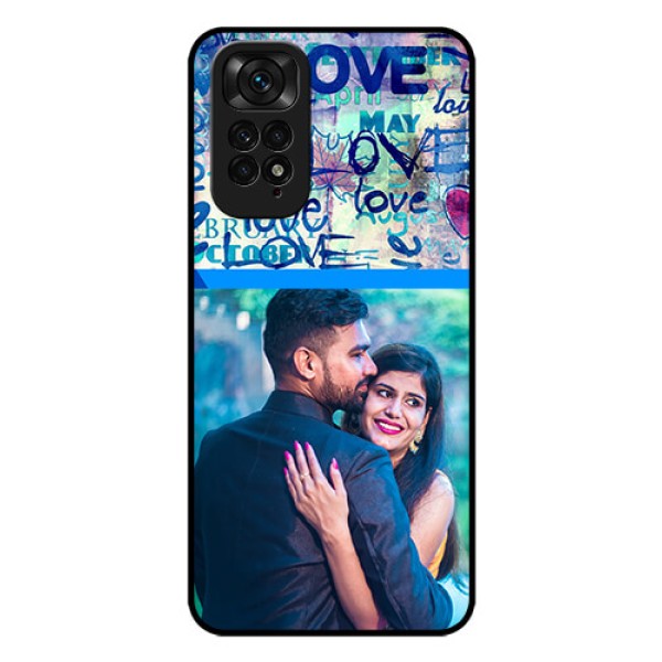 Redmi Note 11s Custom Glass Mobile Case - Colorful Love Design