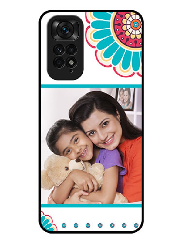 Custom Redmi Note 11s Custom Glass Phone Case - Flower Design