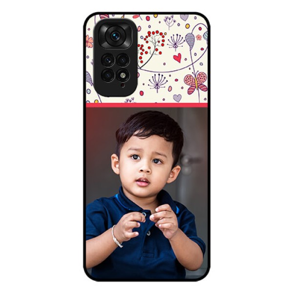 Redmi Note 11s Custom Glass Mobile Case - Premium Floral Design