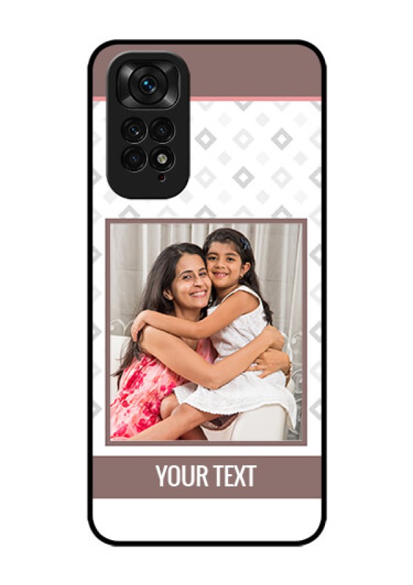 Redmi Note 11s Photo Printing on Glass Case - Simple Diamond Design