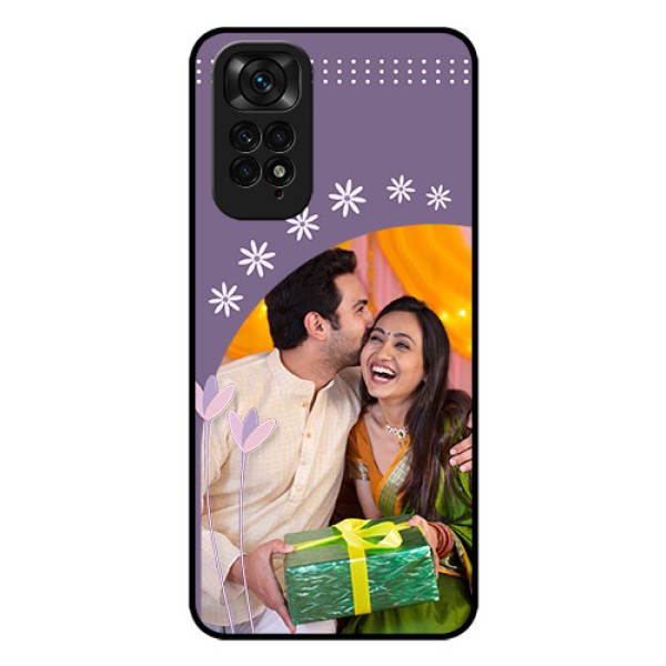 Redmi Note 11s Custom Glass Mobile Case - Lavender flowers design