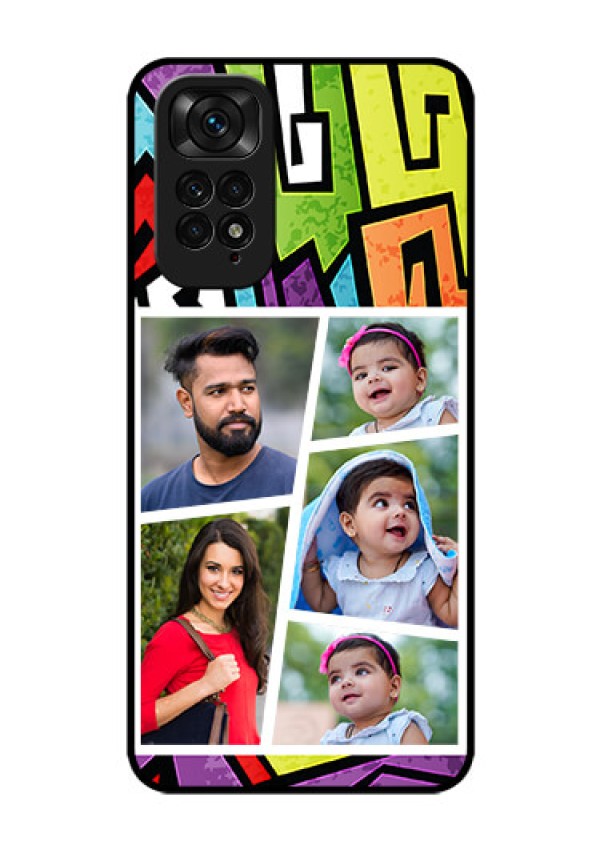 Redmi Note 11s Custom Glass Phone Case - Graffiti pattern Design