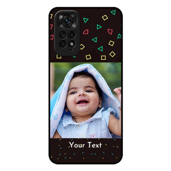 Redmi Note 11s Custom Glass Phone Case - with confetti birthday design Redmi Note 11s Custom Glass Phone Case - with confetti birthday design