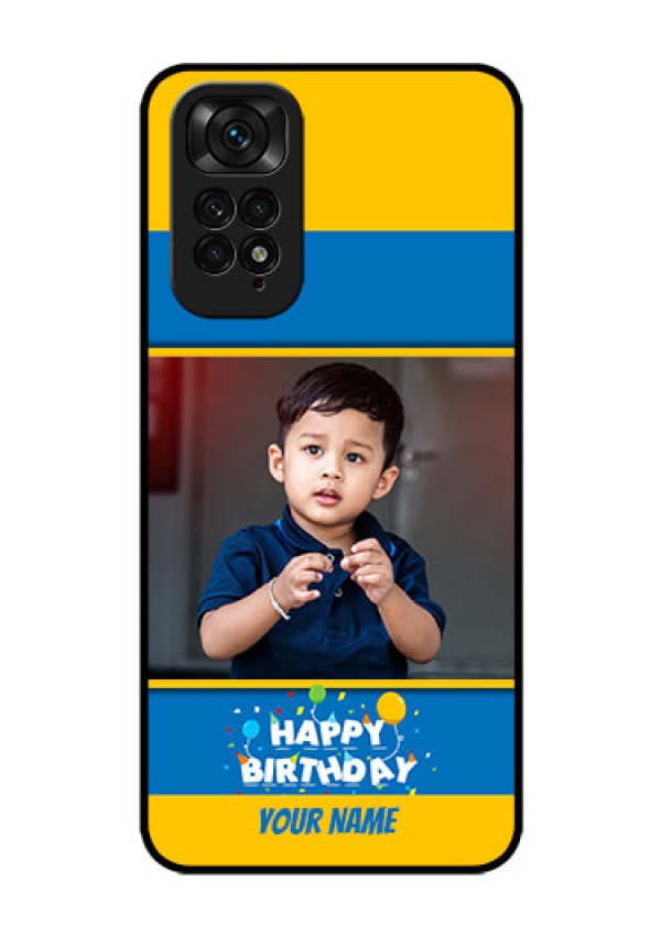 Redmi Note 11s Custom Glass Mobile Case - Birthday Wishes Design