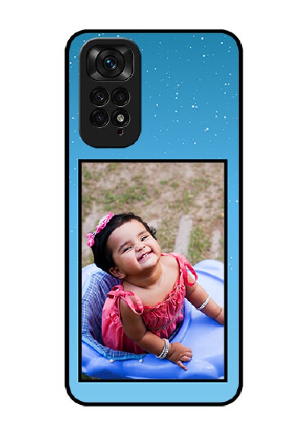 Redmi Note 11s Custom Glass Mobile Case - Wave Pattern Colorful Design