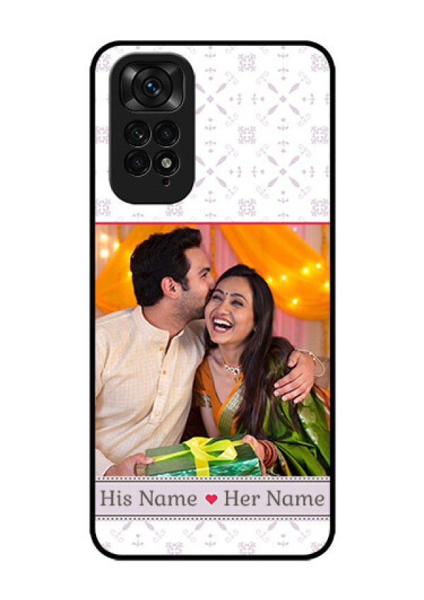 Redmi Note 11s Custom Glass Mobile Case - with Photo and Ethnic Design
