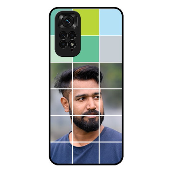 Redmi Note 11s Photo Printing on Glass Case - with white box pattern Redmi Note 11s Photo Printing on Glass Case - with white box pattern