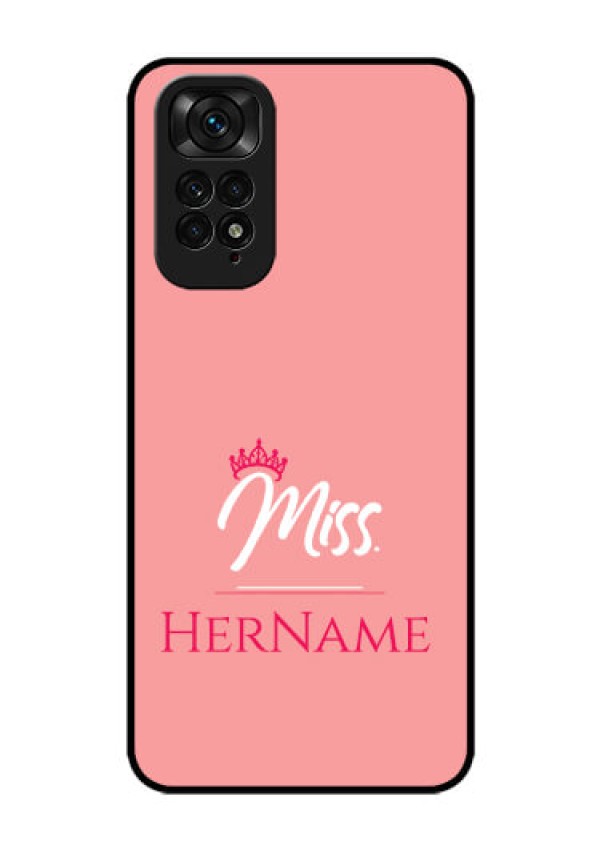 Redmi Note 11s Custom Glass Phone Case Mrs with Name