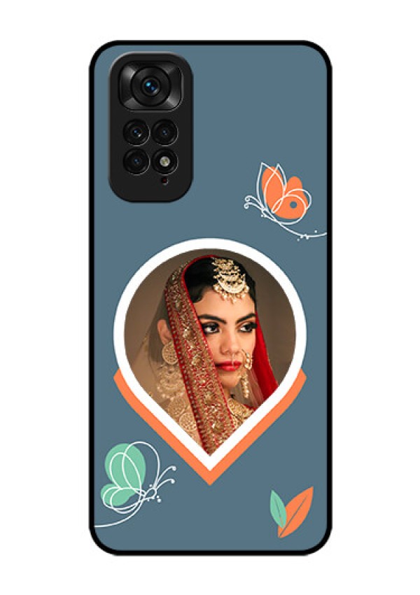 Xiaomi Redmi Note 11S Custom Glass Mobile Case - Droplet Butterflies Design