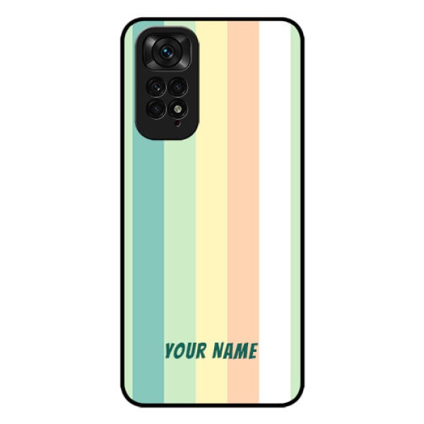 Xiaomi Redmi Note 11S Photo Printing on Glass Case - Multi-colour Stripes Design