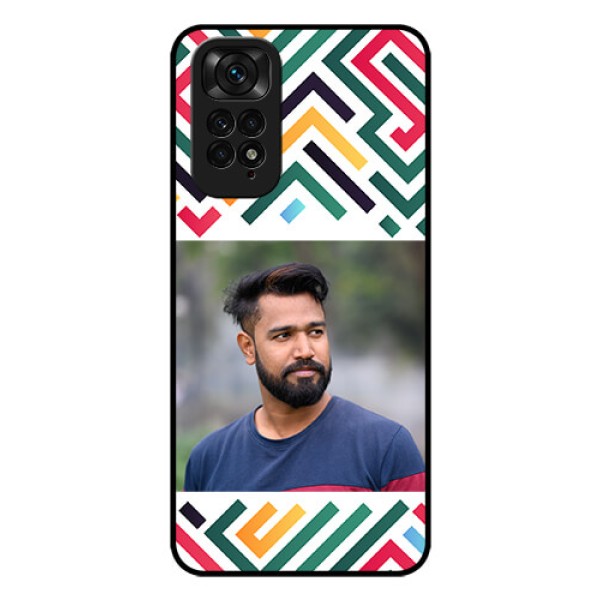 Xiaomi Redmi Note 11S Personalized Glass Phone Case - Colorful Maze Pattern Design Xiaomi Redmi Note 11S Personalized Glass Phone Case - Colorful Maze Pattern Design
