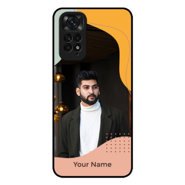 Xiaomi Redmi Note 11S Personalized Glass Phone Case - Tri-coloured overlay design Xiaomi Redmi Note 11S Personalized Glass Phone Case - Tri-coloured overlay design