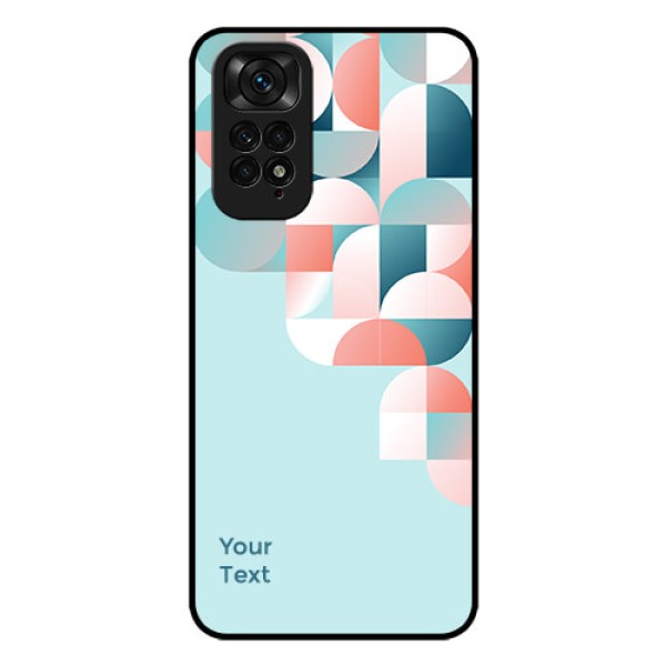 Xiaomi Redmi Note 11S Custom Glass Phone Case - Stylish Semi-circle Pattern Design