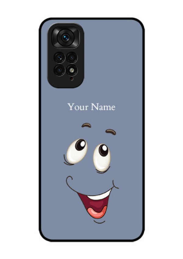 Xiaomi Redmi Note 11S Photo Printing on Glass Case - Laughing Cartoon Face Design