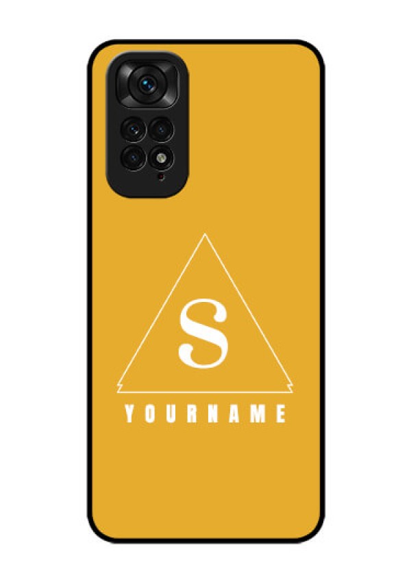 Xiaomi Redmi Note 11S Personalized Glass Phone Case - simple triangle Design