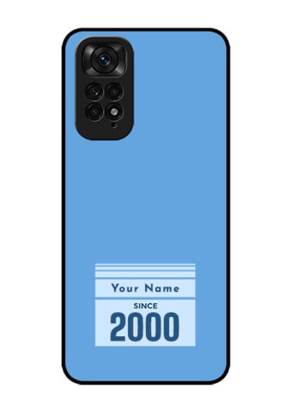 Xiaomi Redmi Note 11S Custom Glass Mobile Case - Custom Year of birth Design