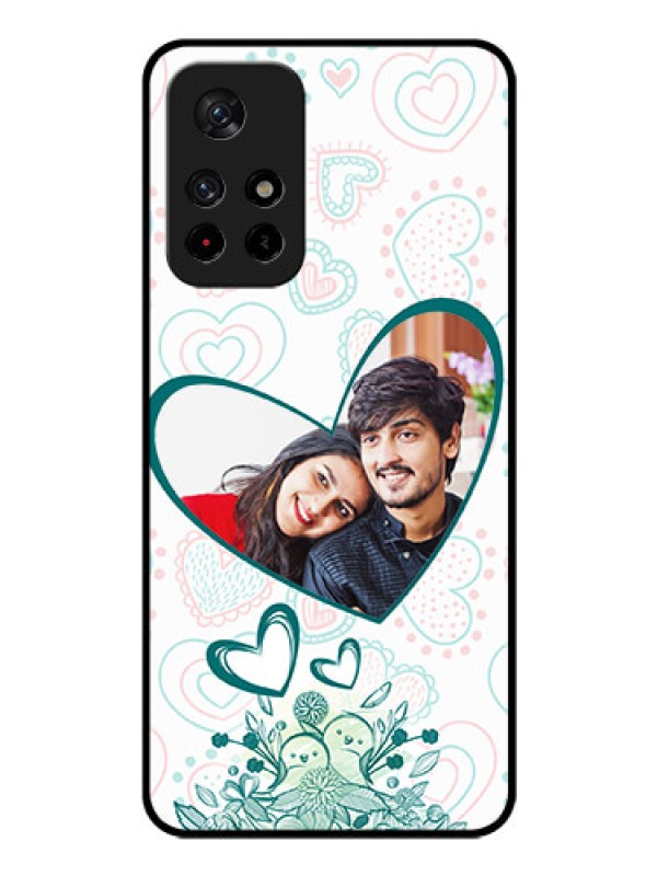 Custom Redmi Note 11T 5g Photo Printing on Glass Case - Premium Couple Design