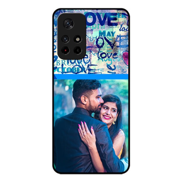 Redmi Note 11T 5g Custom Glass Mobile Case - Colorful Love Design