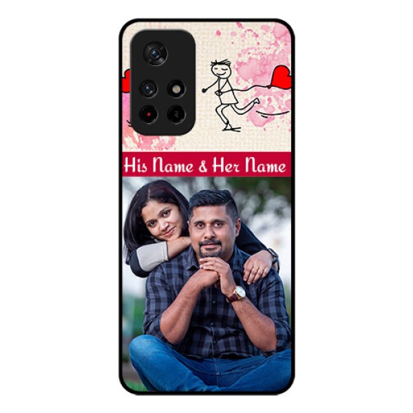 Redmi Note 11T 5g Photo Printing on Glass Case - You and Me Case Design Redmi Note 11T 5g Photo Printing on Glass Case - You and Me Case Design