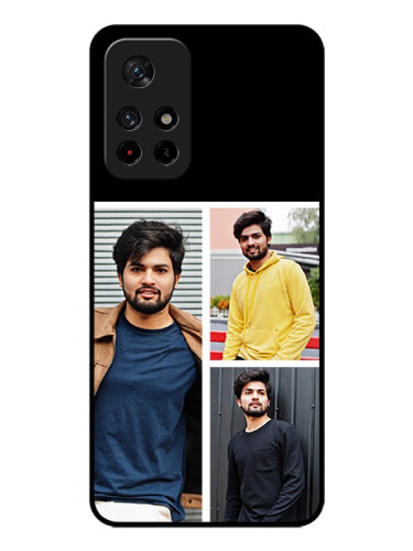 Custom Redmi Note 11T 5g Photo Printing on Glass Case - Upload Multiple Picture Design