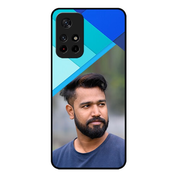 Redmi Note 11T 5g Custom Glass Phone Case - Blue Pattern Design