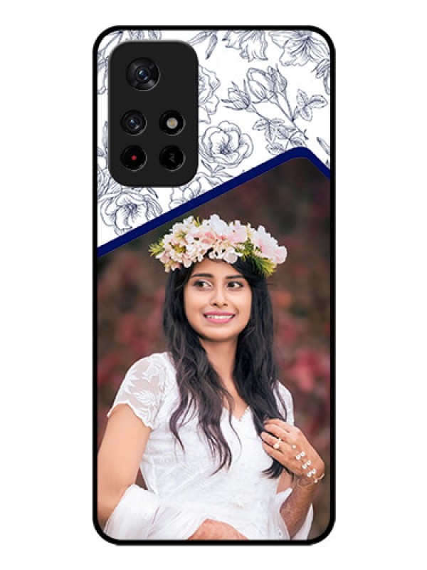Custom Redmi Note 11T 5g Personalized Glass Phone Case - Premium Floral Design