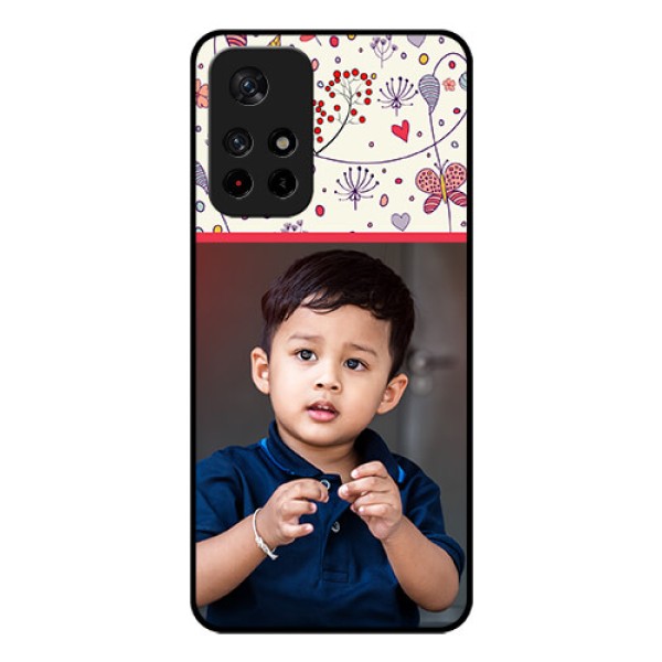 Redmi Note 11T 5g Custom Glass Mobile Case - Premium Floral Design