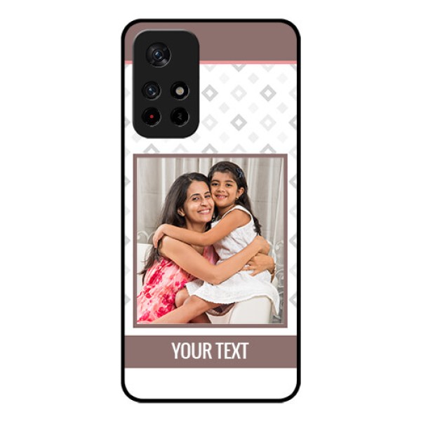 Redmi Note 11T 5g Photo Printing on Glass Case - Simple Diamond Design Redmi Note 11T 5g Photo Printing on Glass Case - Simple Diamond Design