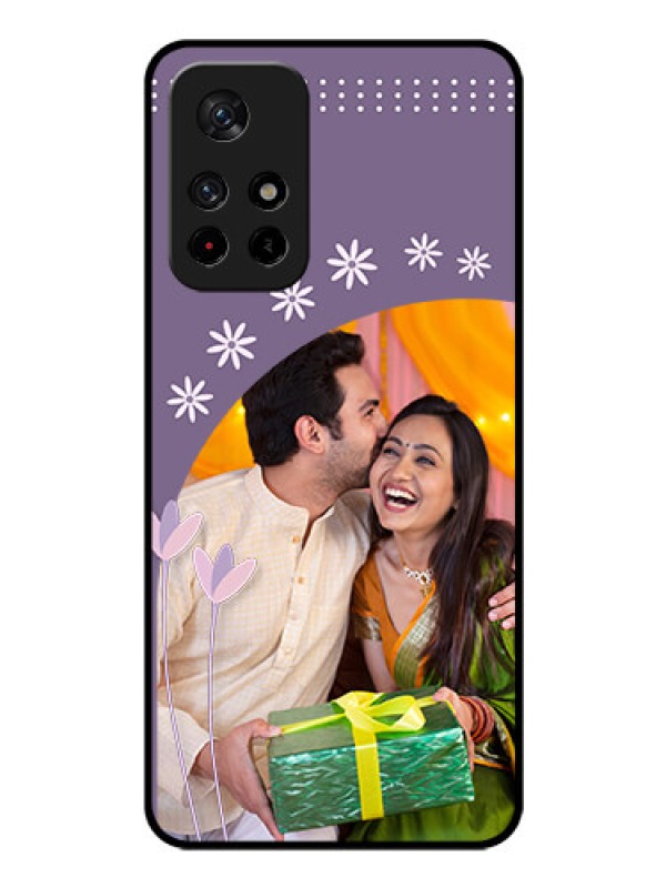 Custom Redmi Note 11T 5g Custom Glass Mobile Case - Lavender flowers design