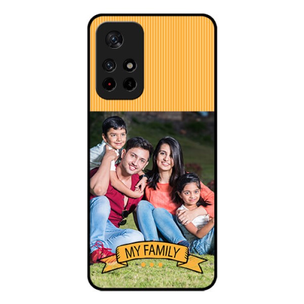 Redmi Note 11T 5g Custom Glass Phone Case - My Family Design