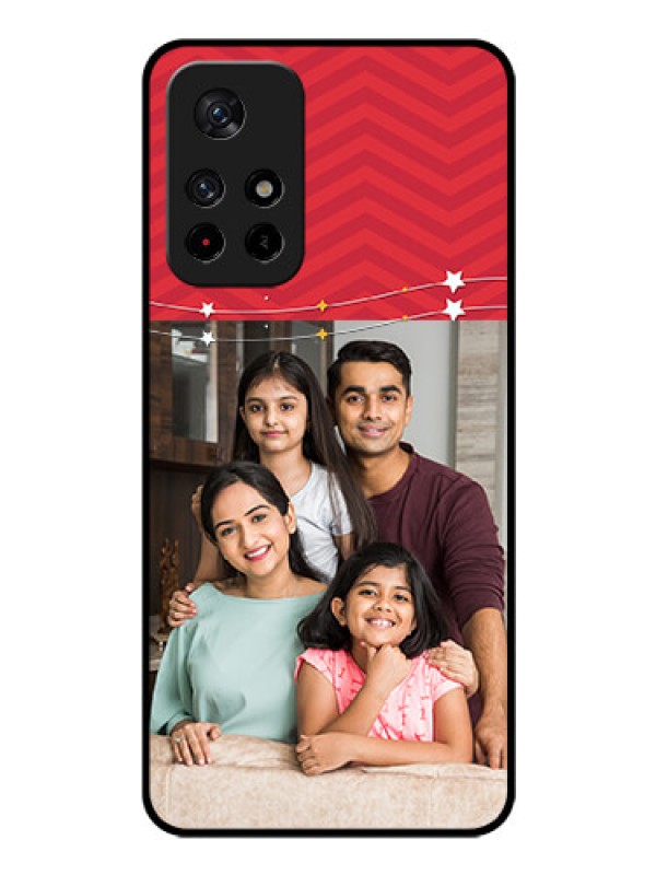 Custom Redmi Note 11T 5g Personalized Glass Phone Case - Happy Family Design