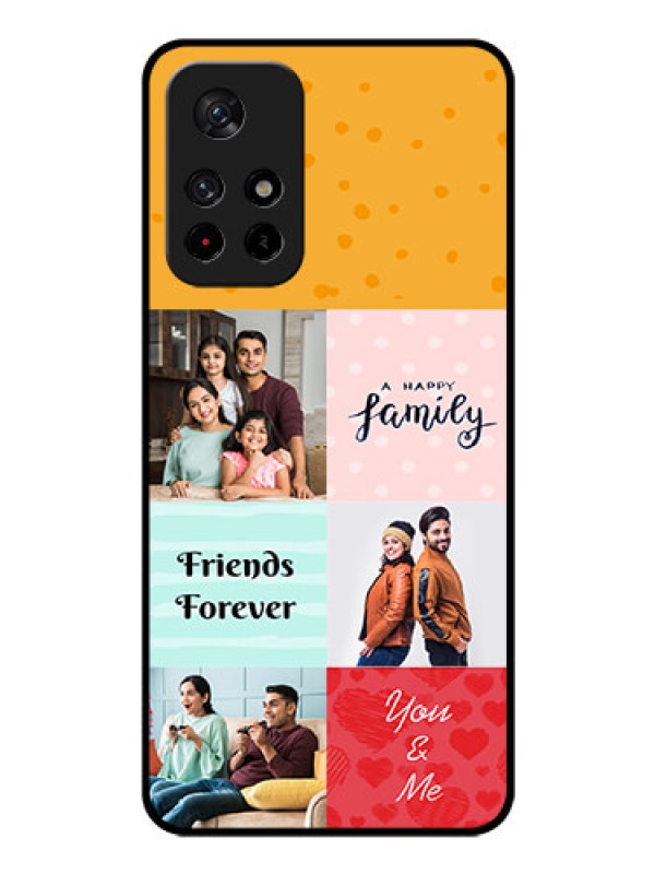 Custom Redmi Note 11T 5g Personalized Glass Phone Case - Images with Quotes Design