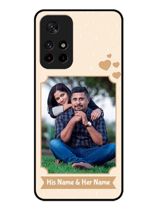 Custom Redmi Note 11T 5g Custom Glass Phone Case - with confetti love design