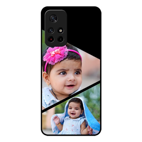 Redmi Note 11T 5g Custom Glass Phone Case - Semi Cut Design