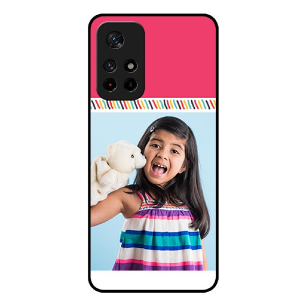 Redmi Note 11T 5g Personalized Glass Phone Case - Line art design