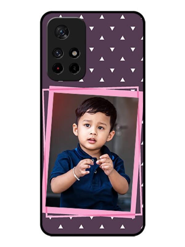 Custom Redmi Note 11T 5g Custom Glass Mobile Case - Triangle Pattern Dotted Design
