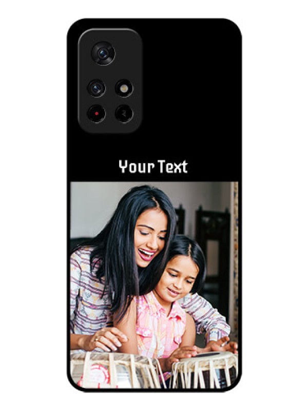 Custom Redmi Note 11T 5g Photo with Name on Glass Phone Case