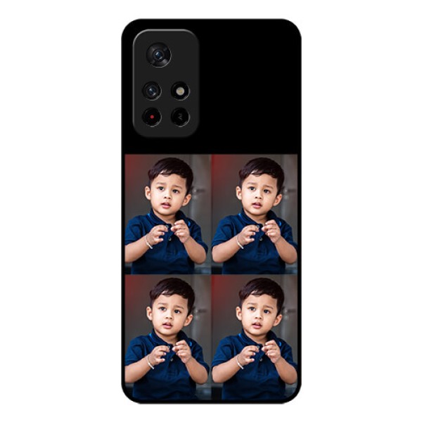 Redmi Note 11T 5g 4 Image Holder on Glass Mobile Cover