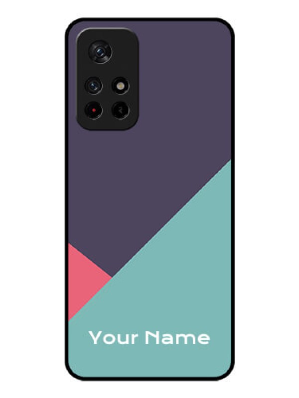 Custom Xiaomi Redmi Note 11T 5G Custom Glass Mobile Case - Tri Color abstract Design
