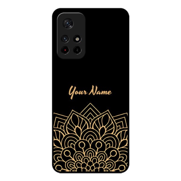 Xiaomi Redmi Note 11T 5G Custom Glass Phone Case - Golden mandala Design Xiaomi Redmi Note 11T 5G Custom Glass Phone Case - Golden mandala Design