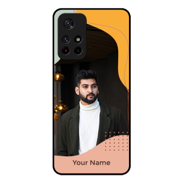 Xiaomi Redmi Note 11T 5G Personalized Glass Phone Case - Tri-coloured overlay design Xiaomi Redmi Note 11T 5G Personalized Glass Phone Case - Tri-coloured overlay design