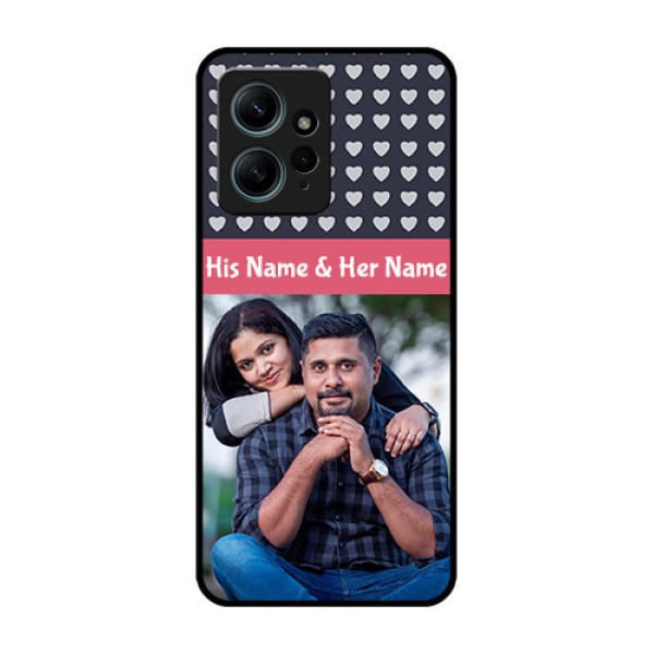Redmi Note 12 4G Custom Glass Phone CaseLove Symbols Design