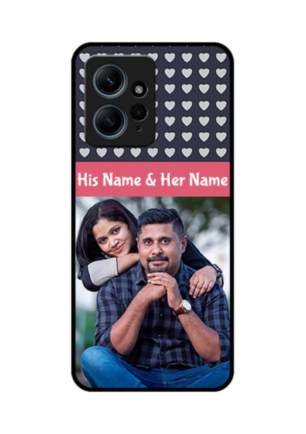 Redmi Note 12 4G Custom Glass Phone CaseLove Symbols Design