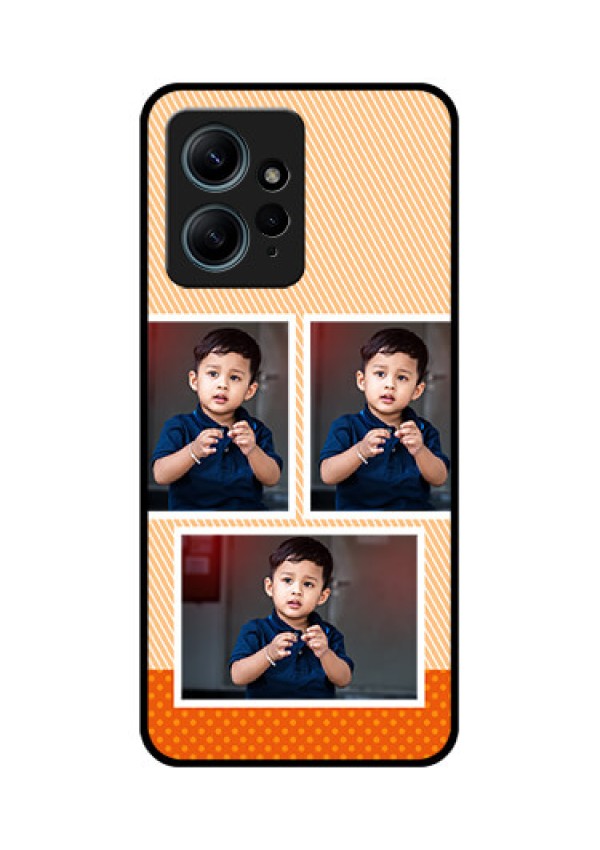 Redmi Note 12 4G Custom Glass Phone CaseBulk Photos Upload Design