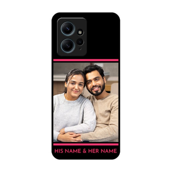 Redmi Note 12 4G Custom Glass Phone CaseWith Add Text Design