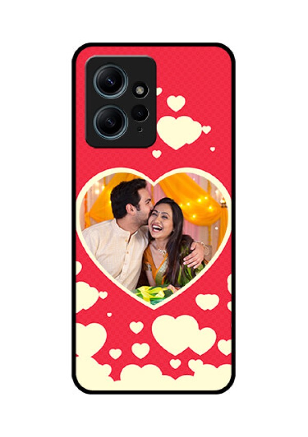 Redmi Note 12 4G Custom Glass Phone CaseLove Symbols Phone Cover Design