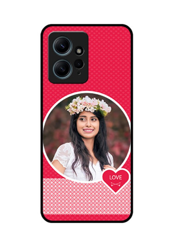 Redmi Note 12 4G Custom Glass Phone CasePink Color Pattern Design