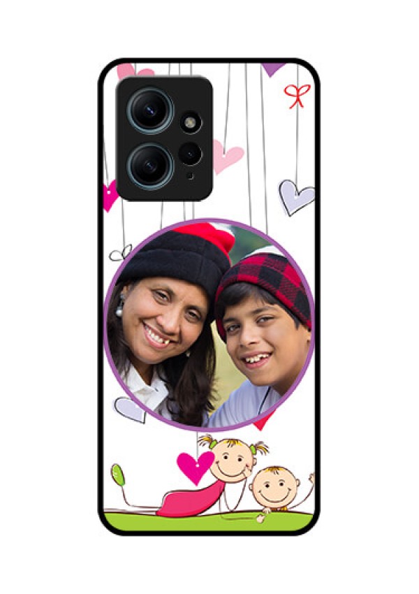 Redmi Note 12 4G Custom Glass Phone CaseCute Kids Phone Case Design